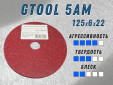 фото Доводочный шлифовальный круг GTOOL Scotch-Brite 5AM 125х6х22мм, уп-ка 5шт