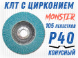 фото Круг лепестковый торцевой (КЛТ) GTOOL MONSTER d125, зерно Р40