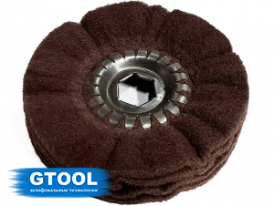 Складчатый круг GTOOL из нетканого материала d150, зерно Fine (P180)