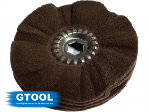 Складчатый круг GTOOL из нетканого материала d200, зерно Very Fine (P220)