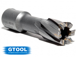 фото Корончатое сверло по металлу d18мм GTOOL HM Weldon19 глубина 35мм