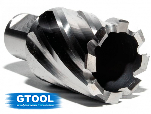 Корончатое сверло по металлу d30мм GTOOL XE Weldon19, глубина 25/30мм