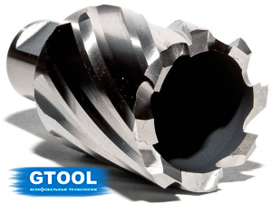 Корончатое сверло по металлу d32мм GTOOL XE Weldon19, глубина 25/30мм