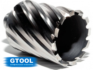 Корончатое сверло по металлу d50мм GTOOL XE Weldon19 глубина 50/55мм