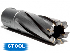 Корончатое сверло по металлу d19мм GTOOL HM Weldon19 глубина 35мм