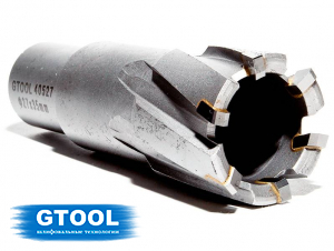 Корончатое сверло по металлу d27мм GTOOL HM Weldon19 глубина 35мм