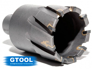 Корончатое сверло по металлу d45мм GTOOL HM Weldon19 глубина 35мм