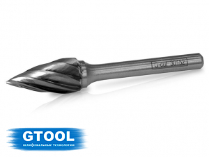 фото Борфреза по алюминию GTOOL, форма G 12*25*6*65