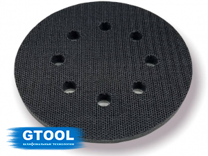 фото Мягкая подложка GTOOL 125мм, 8 отверстий, липучка+крючок, уп-ка 100шт
