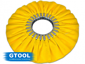 фото Круг полировальный GTOOL хлопчатобумажный желтый d250*76*16