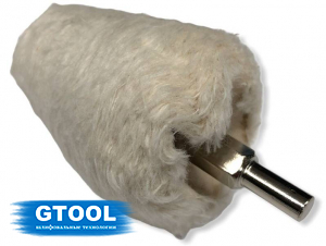 фото Полировальная х/б головка GTOOL коническая d50мм, уп-ка 10шт