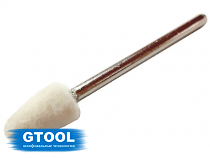 фото Головка войлочная GTOOL полировальная, форма G, 6x2,35мм, уп-ка 10шт