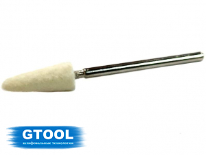 фото Головка войлочная GTOOL полировальная, форма G, 6x2,35мм, уп-ка 10шт