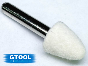 Головка войлочная GTOOL полировальная, форма G, 2x15x6мм, уп-ка 10шт