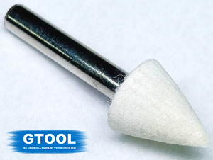 фото Головка войлочная GTOOL полировальная, форма M, 2x15x6мм, уп-ка 10шт
