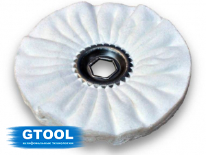фото Круг полировальный фланелевый GTOOL d125*10*19/6мм, уп-ка 10шт