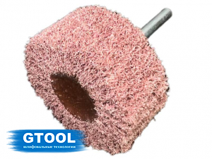 фото Шлифовальная головка лепестковая абразивная скотч-брайт GTOOL, 50х30х6мм, зерно medium, уп-ка 10шт