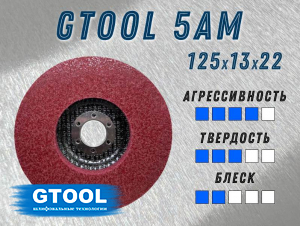 фото Доводочный шлифовальный круг GTOOL Scotch-Brite 5AM 125*13*22,2мм, уп-ка 7шт
