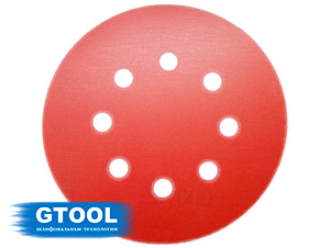 фото Шлифовальный круг GTOOL SA331 d125мм, зерно P1000 (8 отверстий), уп-ка 100шт